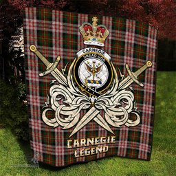 ScotsTee Shop Scottish Carnegie Dress Clan Crest Tartan Quilt The Golden Sword of Courageous Legacy Quilt