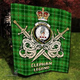 ScotsTee Shop Scottish Clephan Clan Crest Tartan Quilt The Golden Sword of Courageous Legacy Quilt