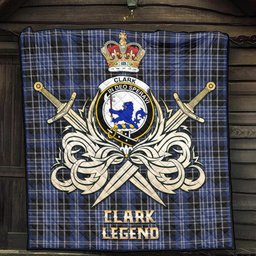 ScotsTee Shop Scottish Clark (Lion) Clan Crest Tartan Quilt The Golden Sword of Courageous Legacy Quilt