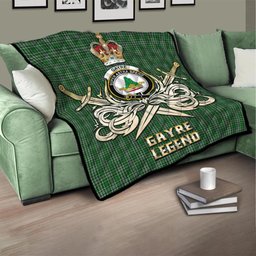 ScotsTee Shop Scottish Gayre Dress Clan Crest Tartan Quilt The Golden Sword of Courageous Legacy Quilt