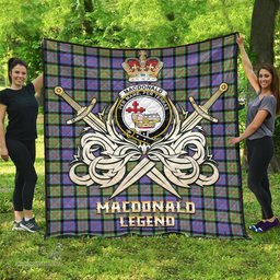 ScotsTee Shop Scottish MacDonald Ancient Clan Crest Tartan Quilt The Golden Sword of Courageous Legacy Quilt