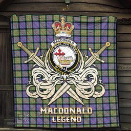 ScotsTee Shop Scottish MacDonald Ancient Clan Crest Tartan Quilt The Golden Sword of Courageous Legacy Quilt