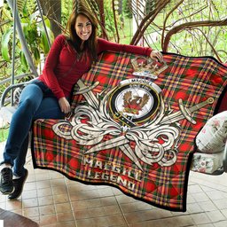 ScotsTee Shop Scottish MacGill Modern Clan Crest Tartan Quilt The Golden Sword of Courageous Legacy Quilt