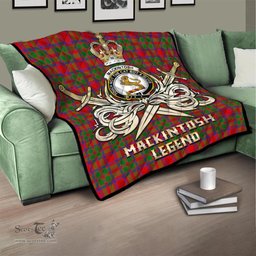 ScotsTee Shop Scottish MacKintosh Modern Clan Crest Tartan Quilt The Golden Sword of Courageous Legacy Quilt