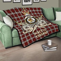 ScotsTee Shop Scottish MacFie Dress Clan Crest Tartan Quilt The Golden Sword of Courageous Legacy Quilt