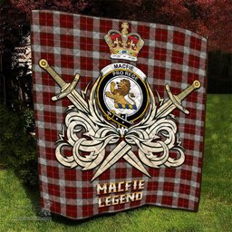 ScotsTee Shop Scottish MacFie Dress Clan Crest Tartan Quilt The Golden Sword of Courageous Legacy Quilt