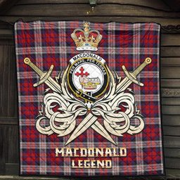 ScotsTee Shop Scottish MacDonald Dress Irish Clan Crest Tartan Quilt The Golden Sword of Courageous Legacy Quilt