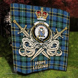 ScotsTee Shop Scottish Hope Ancient Clan Crest Tartan Quilt The Golden Sword of Courageous Legacy Quilt
