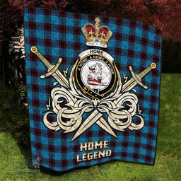 ScotsTee Shop Scottish Home Ancient Clan Crest Tartan Quilt The Golden Sword of Courageous Legacy Quilt