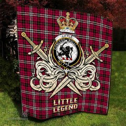 ScotsTee Shop Scottish Little Clan Crest Tartan Quilt The Golden Sword of Courageous Legacy Quilt