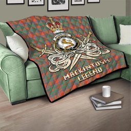 ScotsTee Shop Scottish MacKintosh Ancient Clan Crest Tartan Quilt The Golden Sword of Courageous Legacy Quilt
