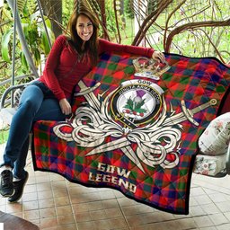 ScotsTee Shop Scottish Gow of Skeoch Clan Crest Tartan Quilt The Golden Sword of Courageous Legacy Quilt