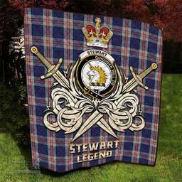 ScotsTee Shop Scottish Stewart of Appin Hunting Dress Clan Crest Tartan Quilt The Golden Sword of Courageous Legacy Quilt