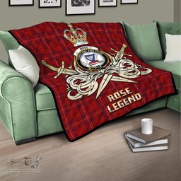 ScotsTee Shop Scottish Rose of Kilravock Clan Crest Tartan Quilt The Golden Sword of Courageous Legacy Quilt