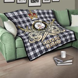 ScotsTee Shop Scottish MacRae Dress Modern Clan Crest Tartan Quilt The Golden Sword of Courageous Legacy Quilt