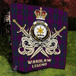 ScotsTee Shop Scottish Wardlaw Clan Crest Tartan Quilt The Golden Sword of Courageous Legacy Quilt