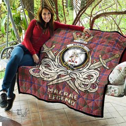ScotsTee Shop Scottish MacRae Ancient Clan Crest Tartan Quilt The Golden Sword of Courageous Legacy Quilt
