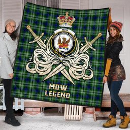 ScotsTee Shop Scottish Mow Clan Crest Tartan Quilt The Golden Sword of Courageous Legacy Quilt