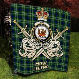 ScotsTee Shop Scottish Mow Clan Crest Tartan Quilt The Golden Sword of Courageous Legacy Quilt
