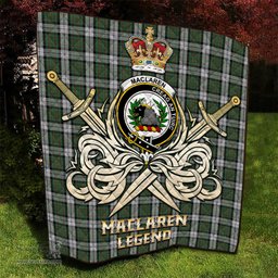 ScotsTee Shop Scottish MacLaren Dress Clan Crest Tartan Quilt The Golden Sword of Courageous Legacy Quilt