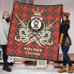 ScotsTee Shop Scottish MacNab Ancient Clan Crest Tartan Quilt The Golden Sword of Courageous Legacy Quilt