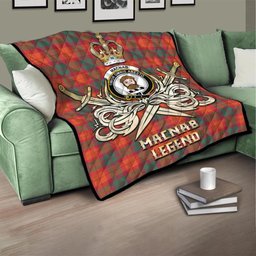 ScotsTee Shop Scottish MacNab Ancient Clan Crest Tartan Quilt The Golden Sword of Courageous Legacy Quilt