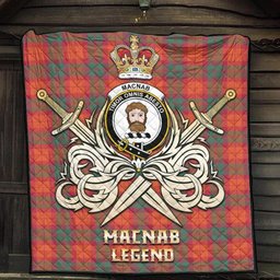 ScotsTee Shop Scottish MacNab Ancient Clan Crest Tartan Quilt The Golden Sword of Courageous Legacy Quilt