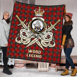 ScotsTee Shop Scottish Wood Dress Clan Crest Tartan Quilt The Golden Sword of Courageous Legacy Quilt