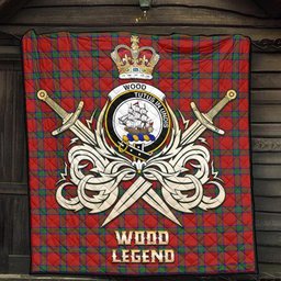 ScotsTee Shop Scottish Wood Dress Clan Crest Tartan Quilt The Golden Sword of Courageous Legacy Quilt