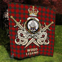 ScotsTee Shop Scottish Wood Dress Clan Crest Tartan Quilt The Golden Sword of Courageous Legacy Quilt