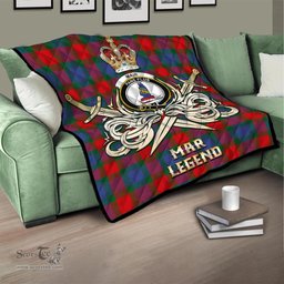 ScotsTee Shop Scottish Mar Clan Crest Tartan Quilt The Golden Sword of Courageous Legacy Quilt