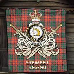 ScotsTee Shop Scottish Stewart of Appin Ancient Clan Crest Tartan Quilt The Golden Sword of Courageous Legacy Quilt