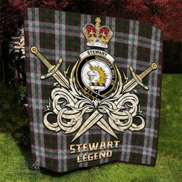 ScotsTee Shop Scottish Stewart of Appin Dress Clan Crest Tartan Quilt The Golden Sword of Courageous Legacy Quilt