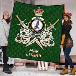 ScotsTee Shop Scottish Mar Tribe Clan Crest Tartan Quilt The Golden Sword of Courageous Legacy Quilt