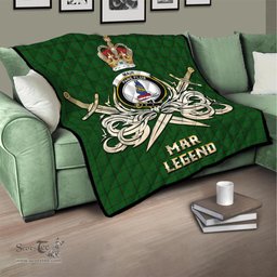 ScotsTee Shop Scottish Mar Tribe Clan Crest Tartan Quilt The Golden Sword of Courageous Legacy Quilt