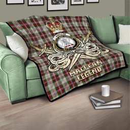 ScotsTee Shop Scottish MacLean Dress Clan Crest Tartan Quilt The Golden Sword of Courageous Legacy Quilt