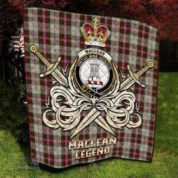 ScotsTee Shop Scottish MacLean Dress Clan Crest Tartan Quilt The Golden Sword of Courageous Legacy Quilt