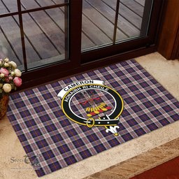 ScotsTee Shop Scottish Cameron of Erracht Dress Clan Tartan Doormat Rubber Welcome Mat