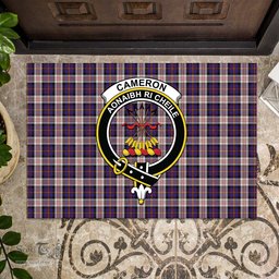 ScotsTee Shop Scottish Cameron of Erracht Dress Clan Tartan Doormat Rubber Welcome Mat