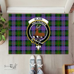 ScotsTee Shop Scottish Blair Modern Clan Tartan Doormat Rubber Welcome Mat