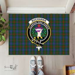 ScotsTee Shop Scottish Buchanan Hunting Clan Tartan Doormat Rubber Welcome Mat