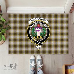 ScotsTee Shop Scottish Buchanan Dress Clan Tartan Doormat Rubber Welcome Mat