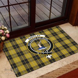 ScotsTee Shop Scottish Barclay Dress Clan Tartan Doormat Rubber Welcome Mat