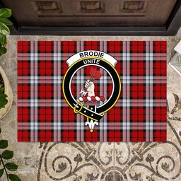 ScotsTee Shop Scottish Brodie Dress Clan Tartan Doormat Rubber Welcome Mat
