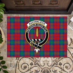 ScotsTee Shop Scottish Auchinleck Clan Tartan Doormat Rubber Welcome Mat