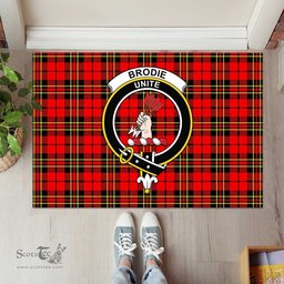 ScotsTee Shop Scottish Brodie Modern Clan Tartan Doormat Rubber Welcome Mat