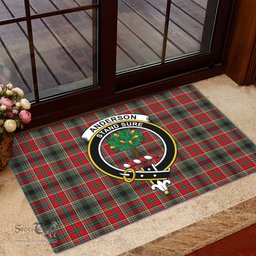 ScotsTee Shop Scottish Anderson of Arbrake Clan Tartan Doormat Rubber Welcome Mat