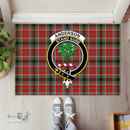 ScotsTee Shop Scottish Anderson of Arbrake Clan Tartan Doormat Rubber Welcome Mat