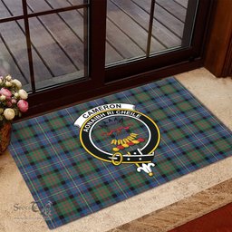 ScotsTee Shop Scottish Cameron of Erracht Ancient Clan Tartan Doormat Rubber Welcome Mat