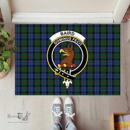ScotsTee Shop Scottish Baird Clan Tartan Doormat Rubber Welcome Mat